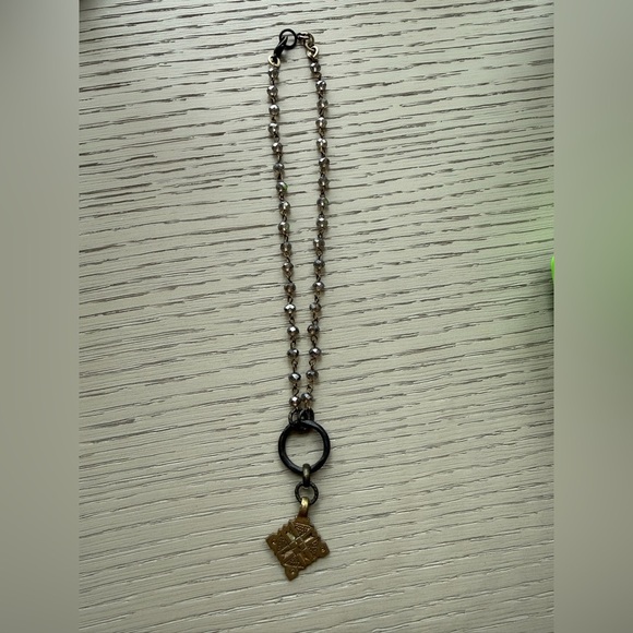 Jewelry - Artisan Sparkly Elegant Gold Pendant Necklace Funky Bohemian
